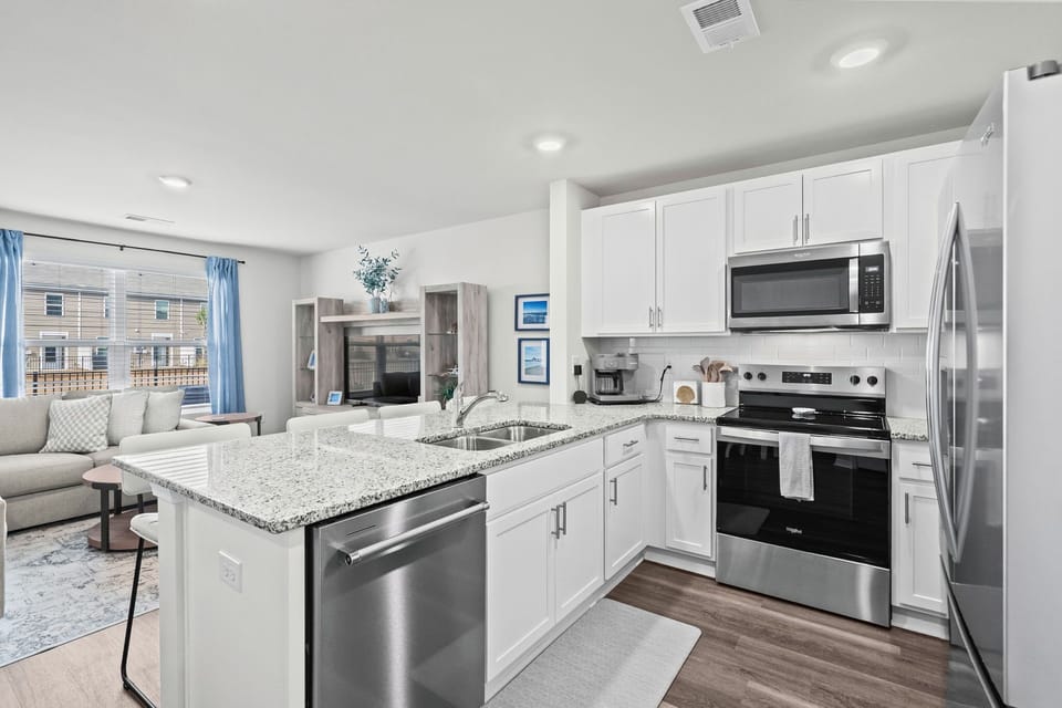 Another angle of the kitchen/living space!