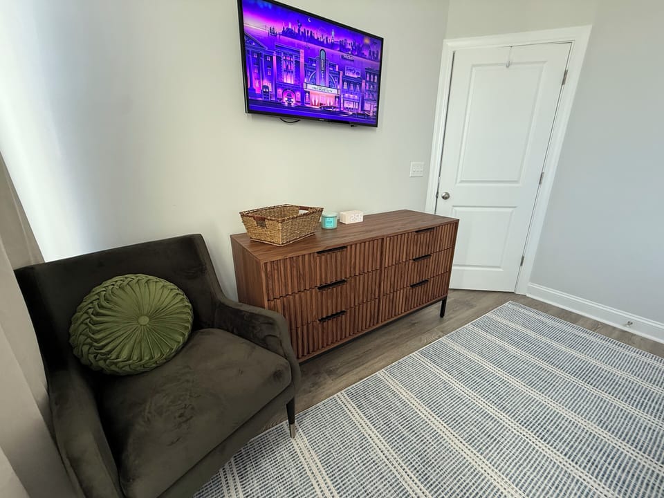 Primary bedroom with Smart TV