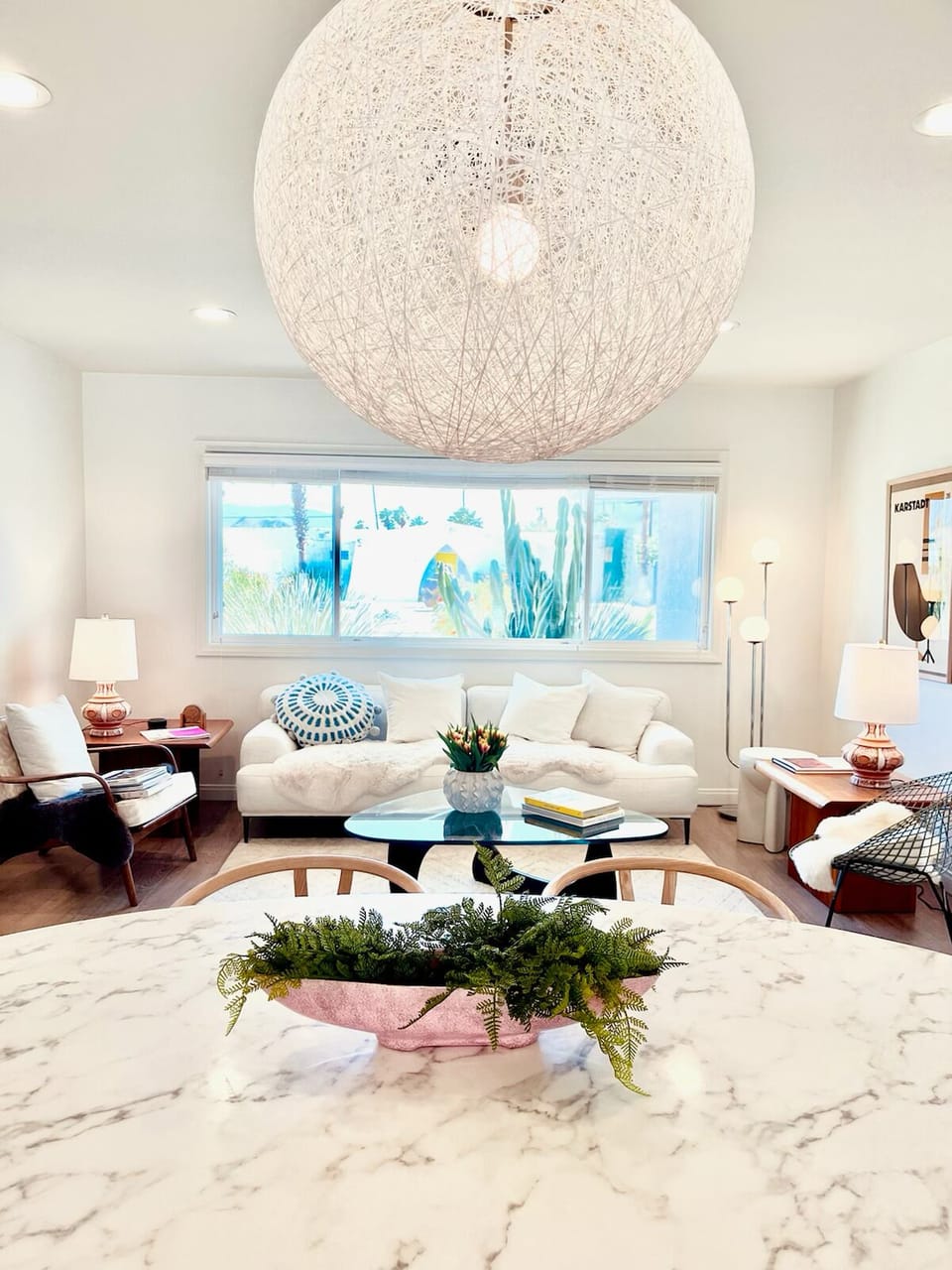 Front living room with vintage furnishings