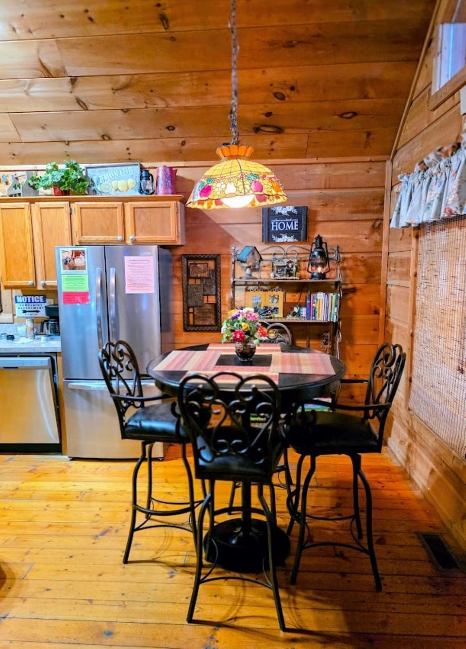 Bar high table with 4 padded bar stools for 4 for stay-at-home meals