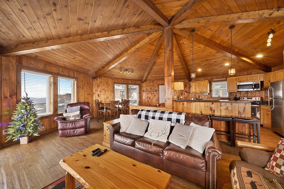 Leather Sofa, Open Floor Plan