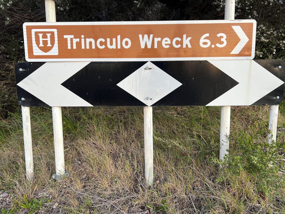Trinculo is a really cool tourist site on 6km from our house, amazing shipwreck
