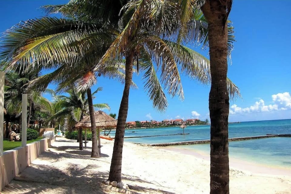 Playa principal de Puerto Aventuras a 10 min caminando