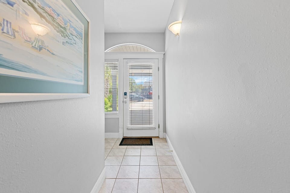 Light-filled entryway sets the tone for your getaway.