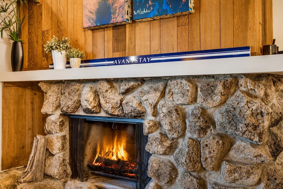 Fire place in the living room.