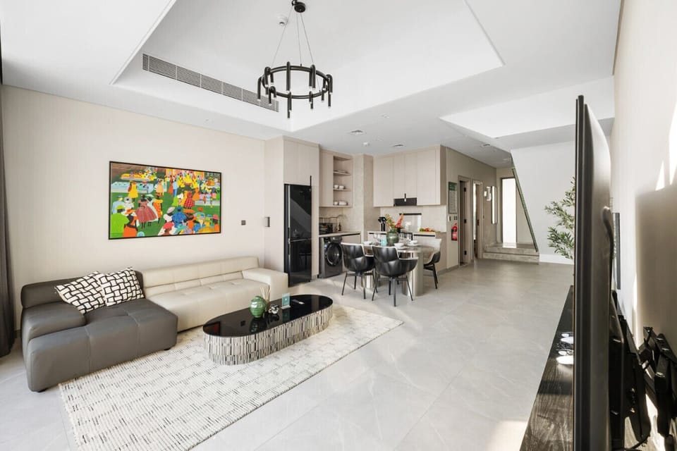 Stylish open living space, perfect for relaxing after a day out with the perfect view