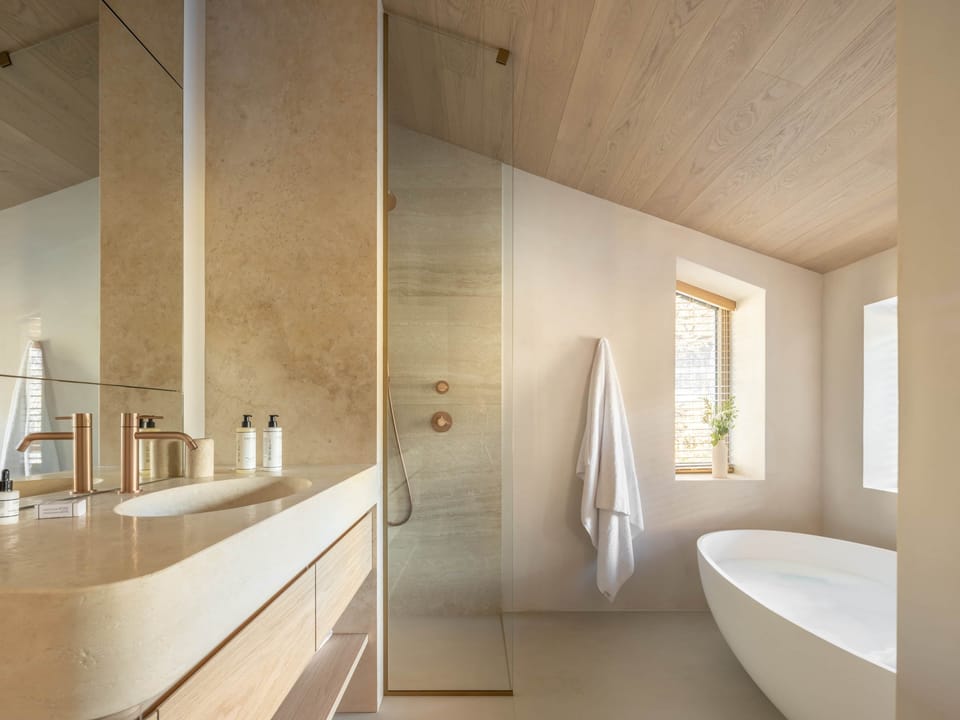 Master bedroom with huge bathtub and separate shower