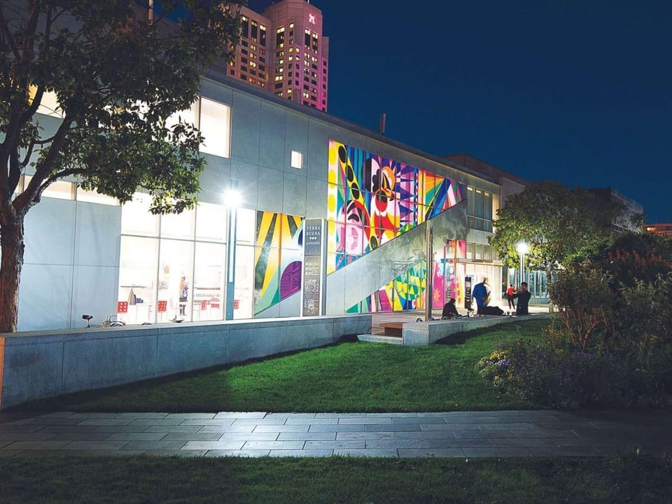 At Yerba Buena Center for the Arts enjoy live performances of dance, theater, music and film, all with a focus on local and national artists. The center features five acres of shade trees and murmuring fountains.