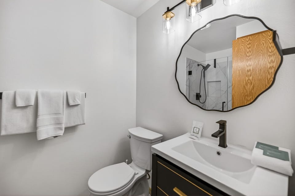 Sunriver Legacy- Downstairs Bathroom with Walk in Shower