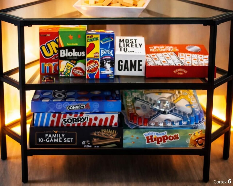 Family Game Collection with Board Games and Card Games. Perfect for evenings in or rainy-day fun.