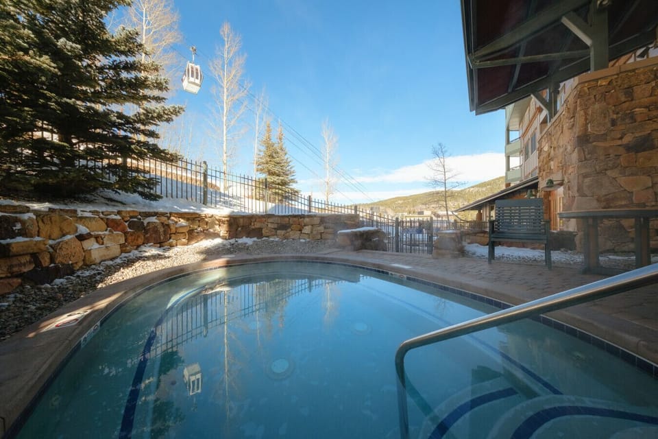 Unwind in the building`s gondola-side, slope-side hot tubs