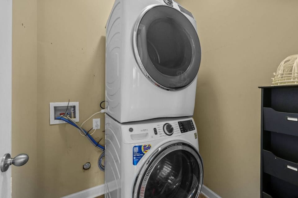 In-unit washer and dryer — perfect for extended stays