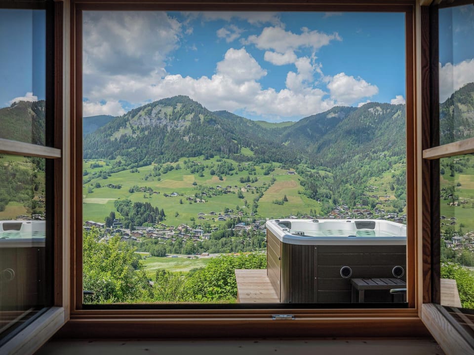 Summer view with jacuzzi
