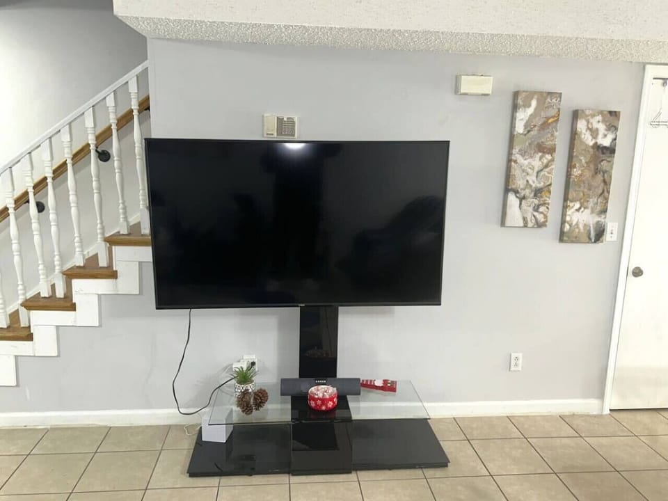Cozy entertainment area.
