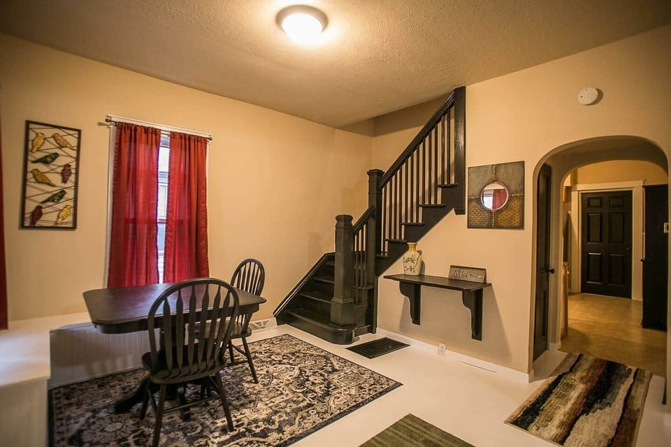 Front Entry with breakfast nook and wall mounted work desk