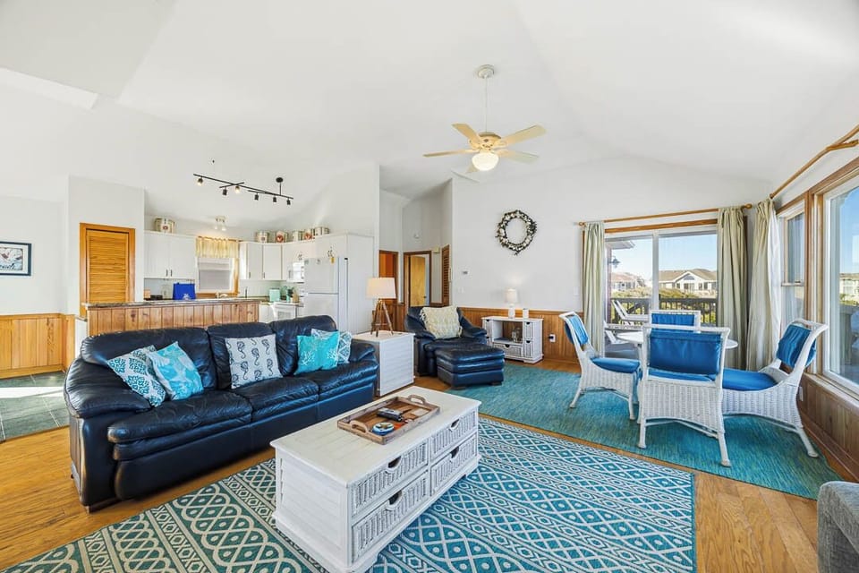 Top-Level Living Room with Deck Access