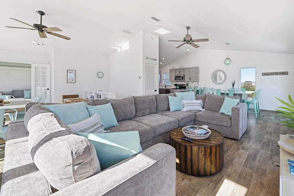 Top-Level Living Room with Deck Access