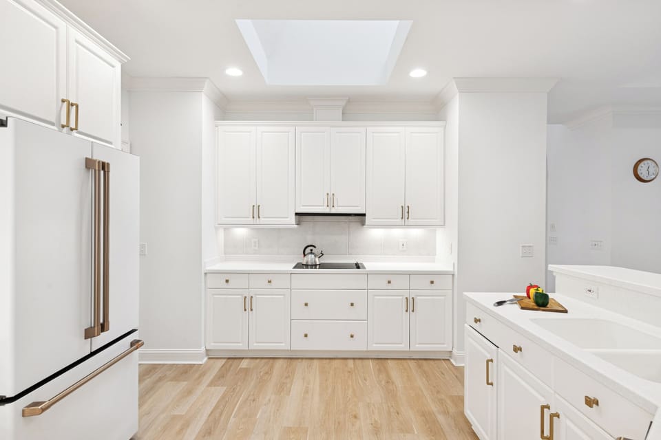 Sleek appliances and plenty of counter space to fit a few cooks