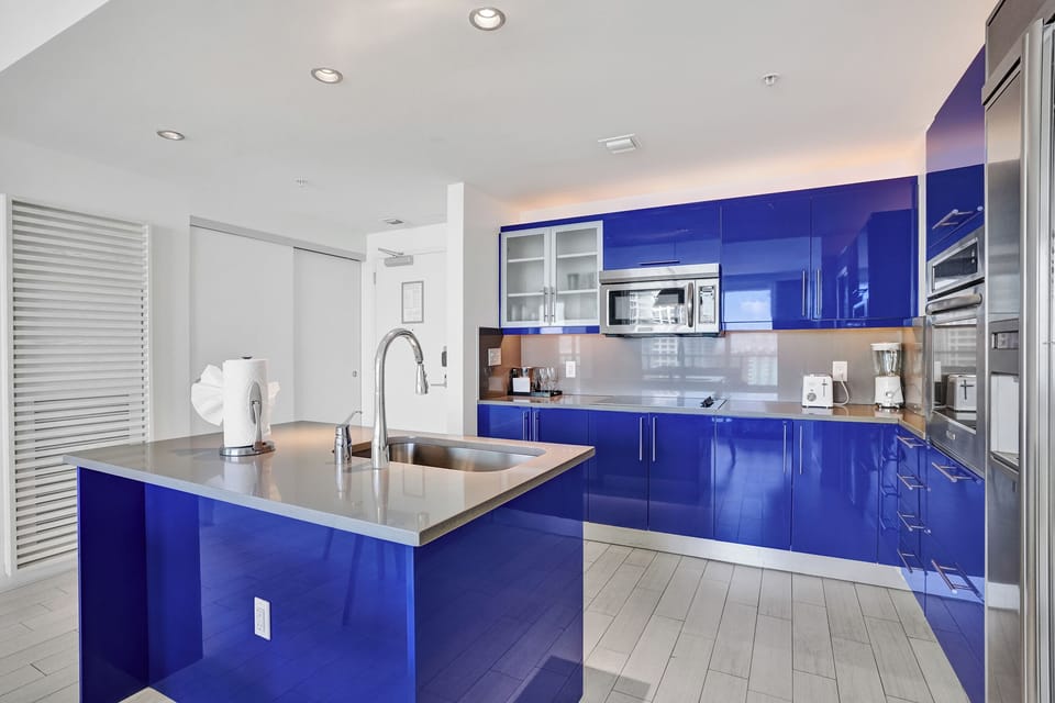 Sleek modern kitchen with premium appliances