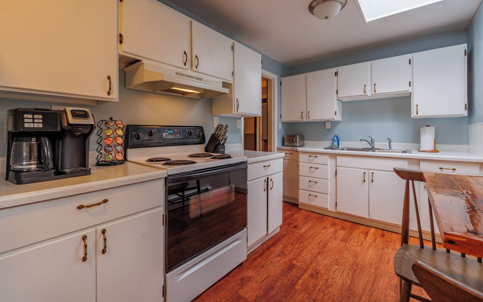 Prepare for a day exploring with a cup of coffee from the Keurig style coffee maker