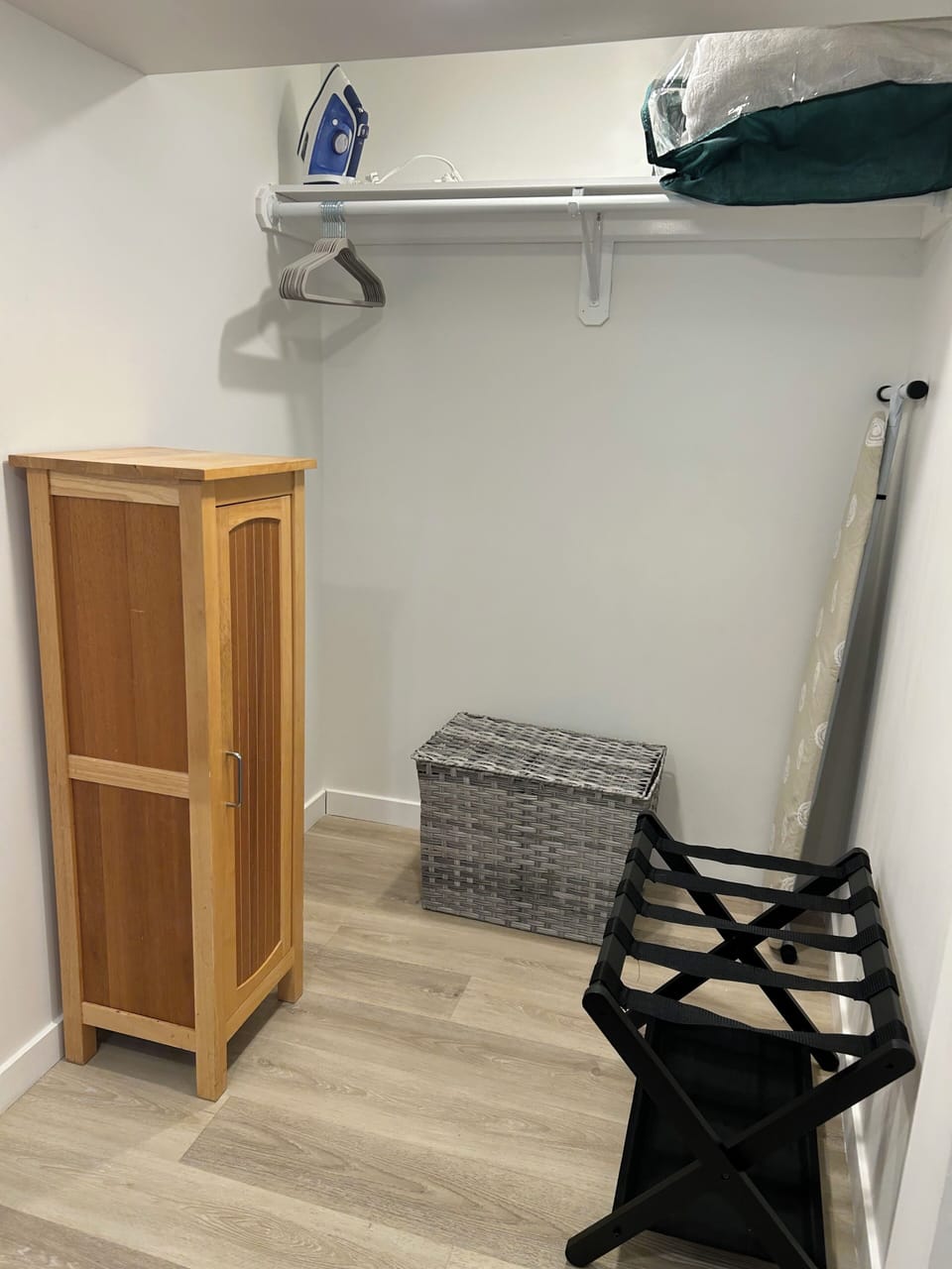large closet and cabinet for storage