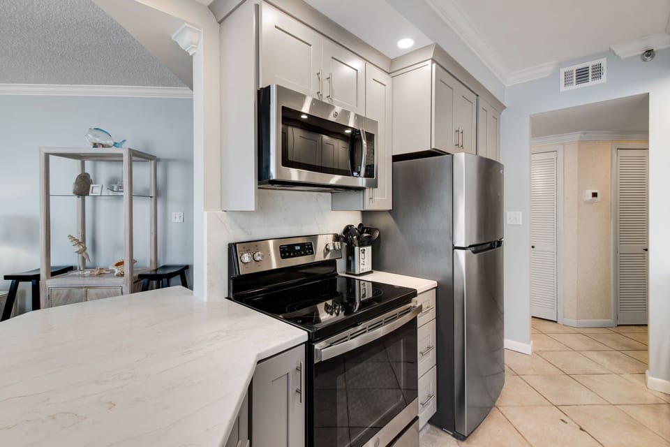 Stainless steel appliances making it easy to cook your favorite meals. 