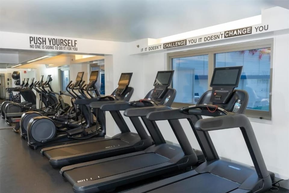 Break a sweat and stay on track with your routine in the public onsite gym, equipped with essential workout machines and a comfortable space to move at your own pace.