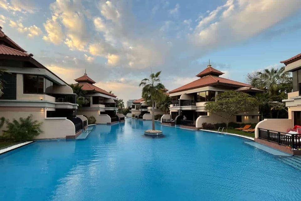 Beautiful lagoon stretching throughout the property—perfect for a refreshing swim, with seamless access to the resort’s main swimming pool.