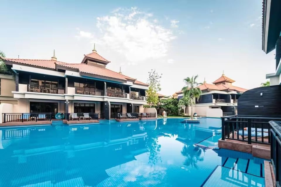 Beautiful lagoon stretching throughout the property—perfect for a refreshing swim, with seamless access to the resort’s main swimming pool.