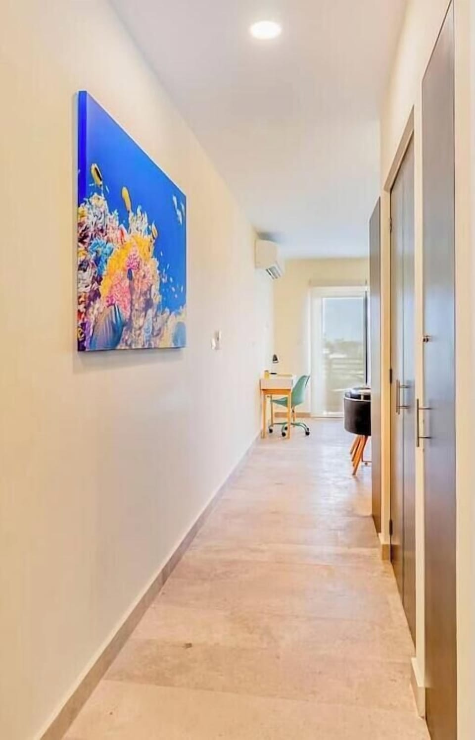 Colorful art throughout the space