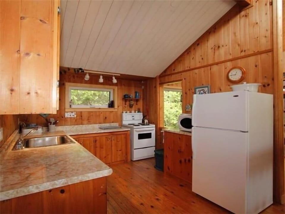 Fully equipped kitchen with everything you need for easy meal prep during your stay.