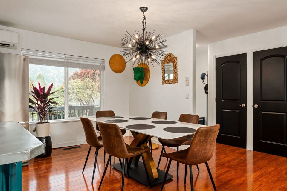 A beautifully crafted centerpiece that balances timeless style with seating for your next dinner party or family feast.