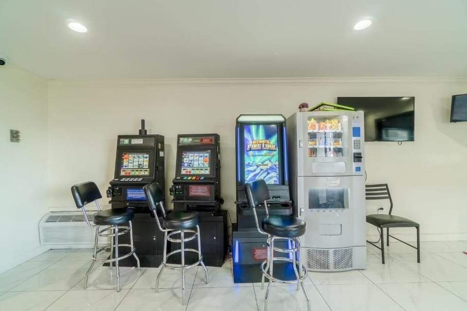 Lobby with vending machine and slot machines