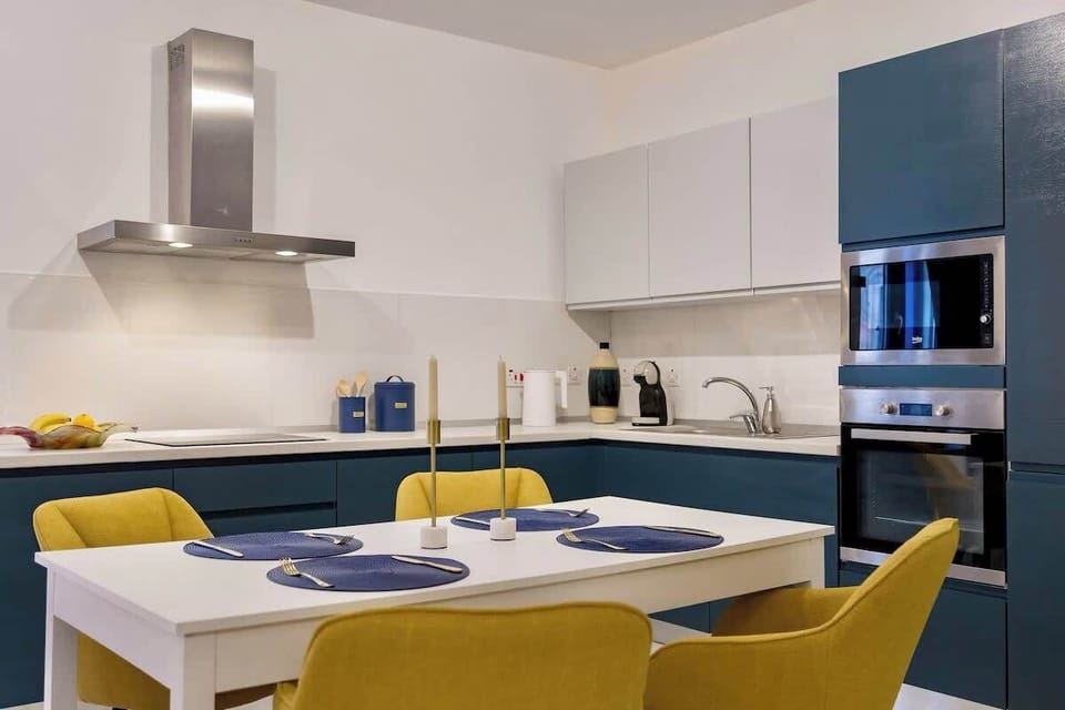 A fully equipped modern kitchen with everything you need for casual dining or extended stays.