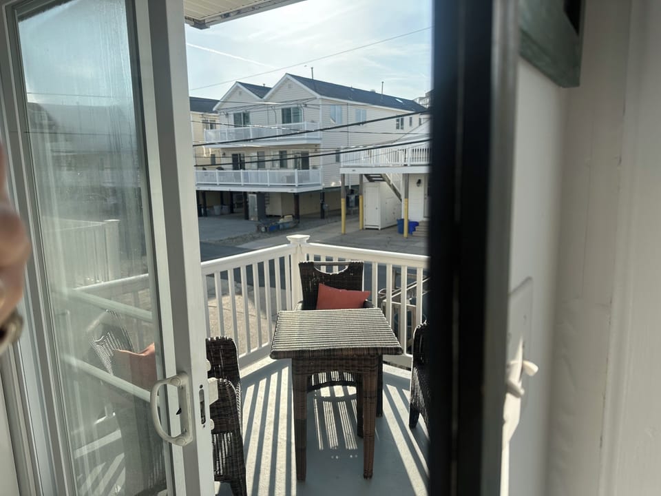 back porch entrace and seating