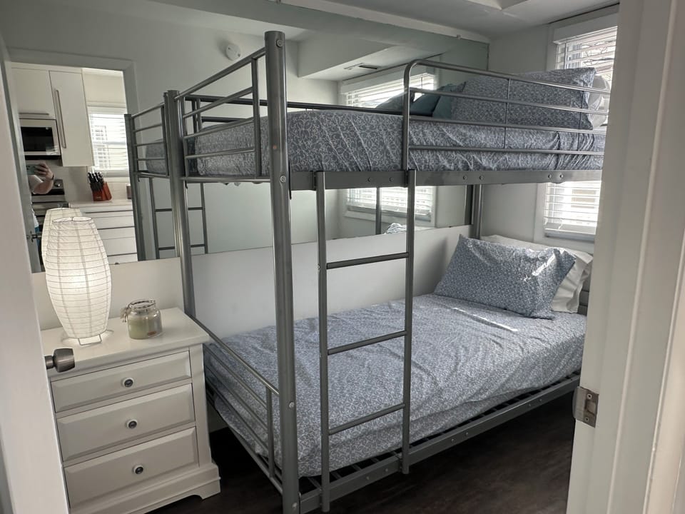 downstairs bunk beds near kitchen