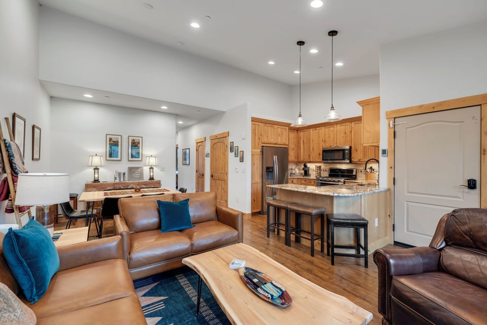 Living Area into the Kitchen