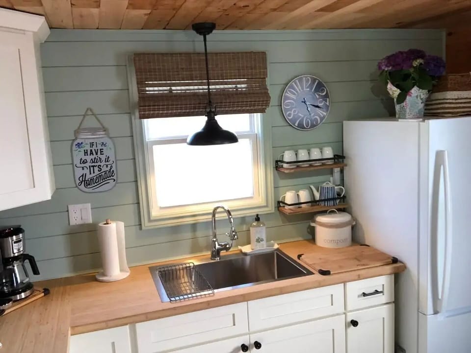 Kitchen sink and window