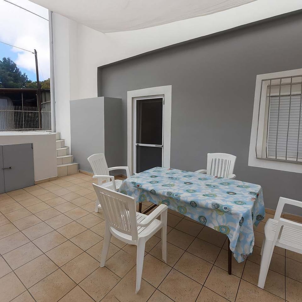 Outdoor patio, great for dining or relaxing outdoors
