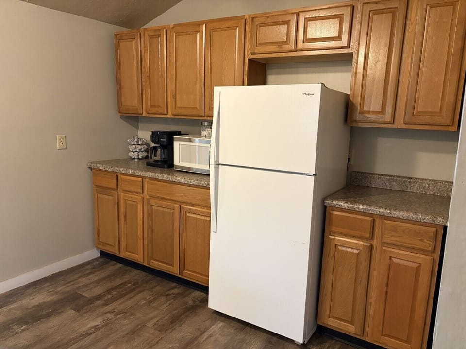 Looking right into kitchen from dining room