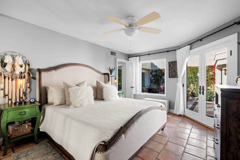 Guest room with its own access to courtyard