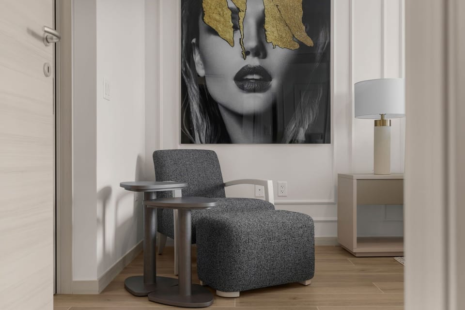 Comfort to lay or lounge in our bedroom