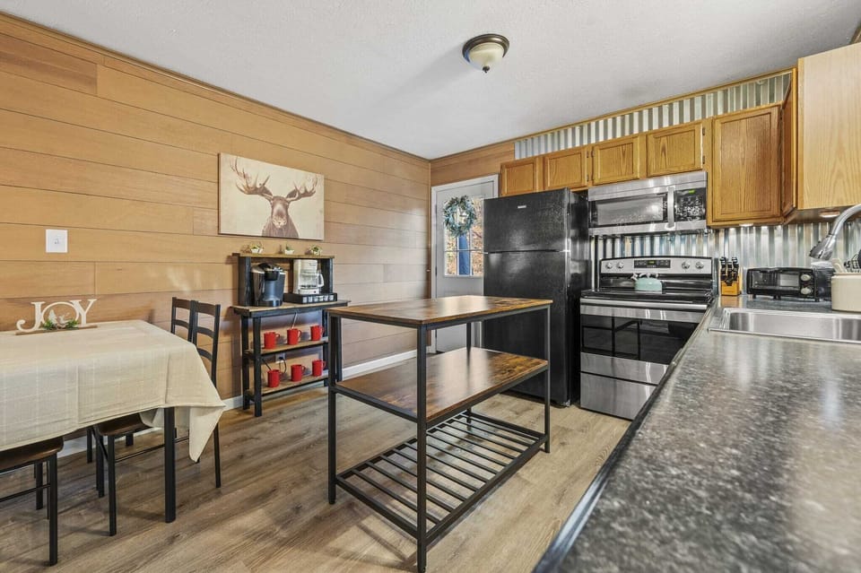 With a small dining area
