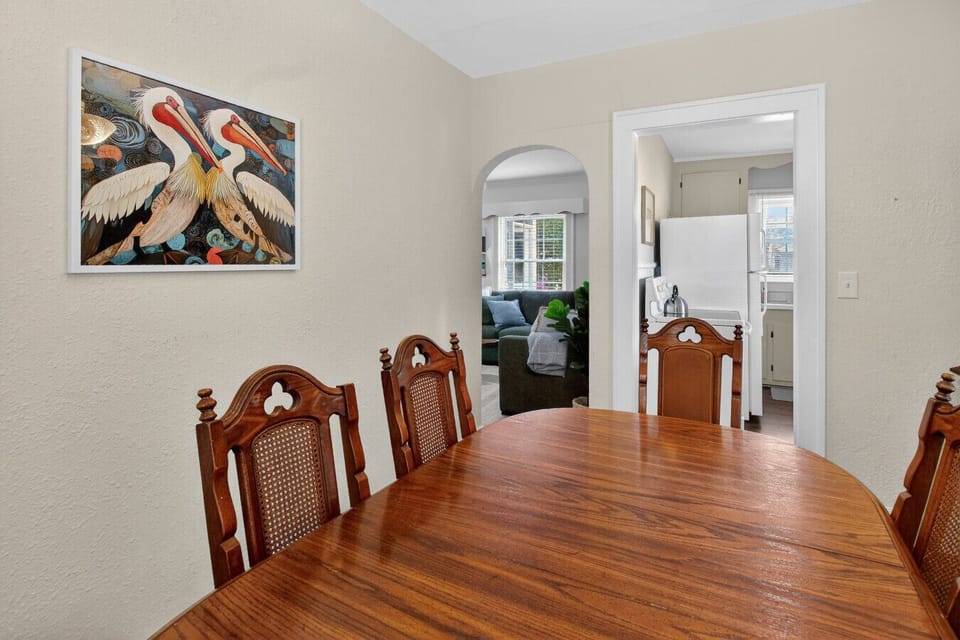Dining area with seating for group meals, connected to the main living spaces.