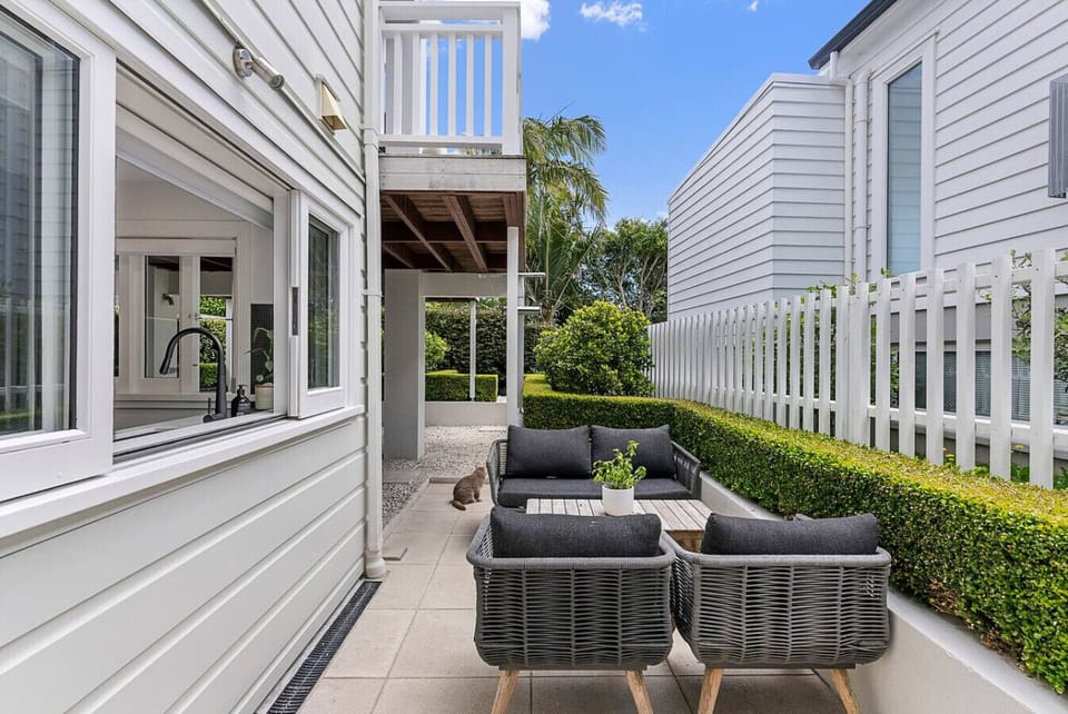 Private patio seating