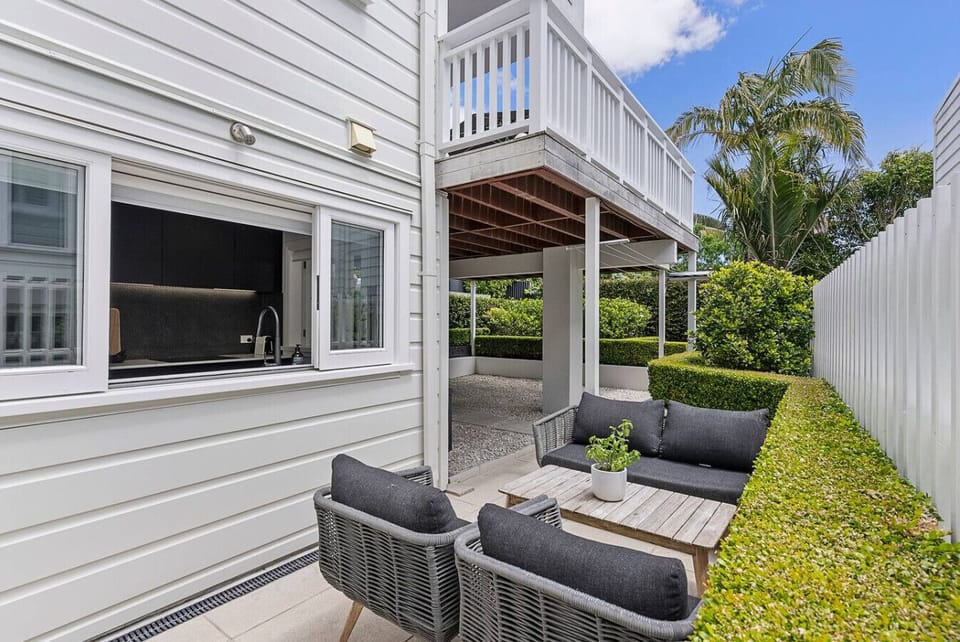 Private patio seating