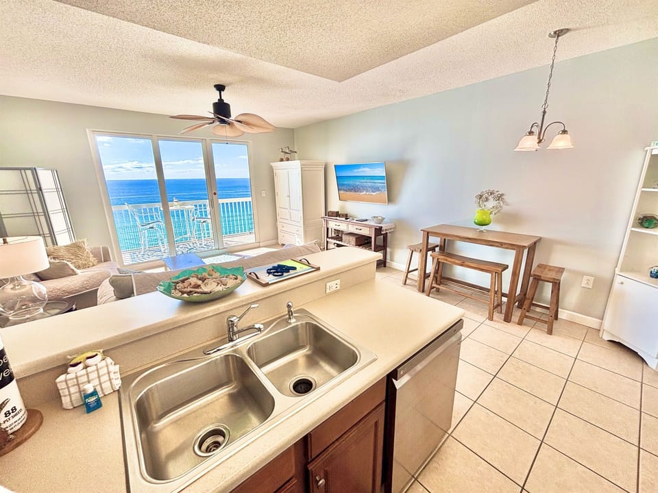 Cook while enjoying an ocean view!