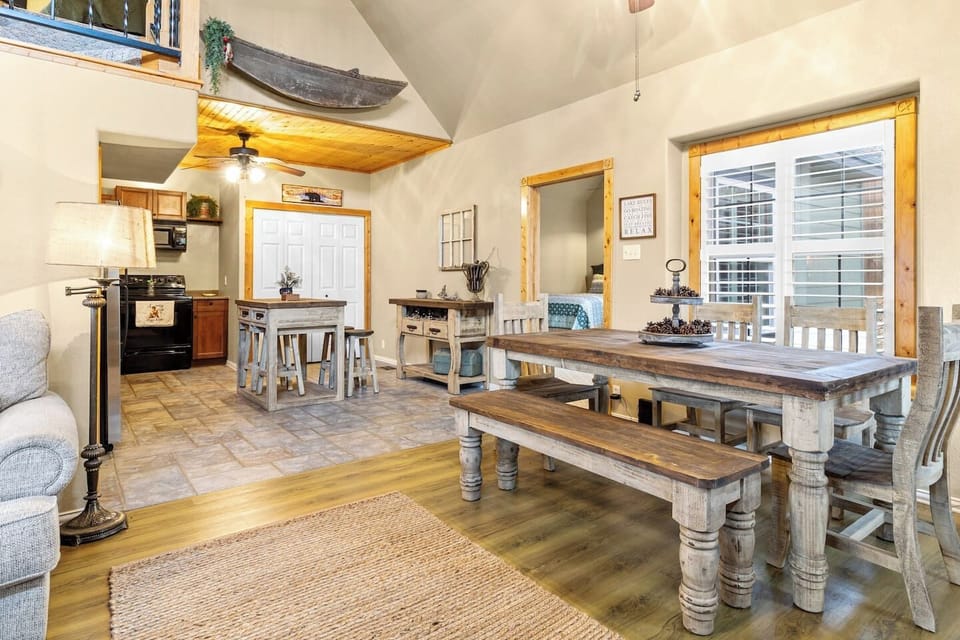 Farm style kitchen table for the family.