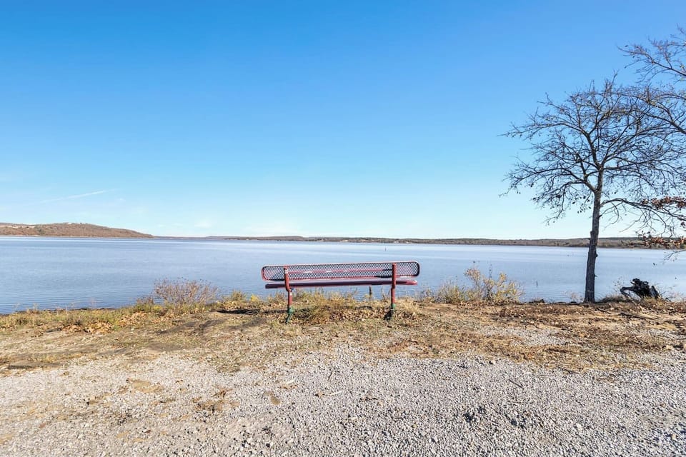 Neighborhood boat ramp at the end of the road