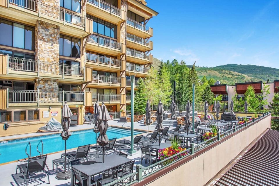Recreation deck at The Landmark in Lionshead Village